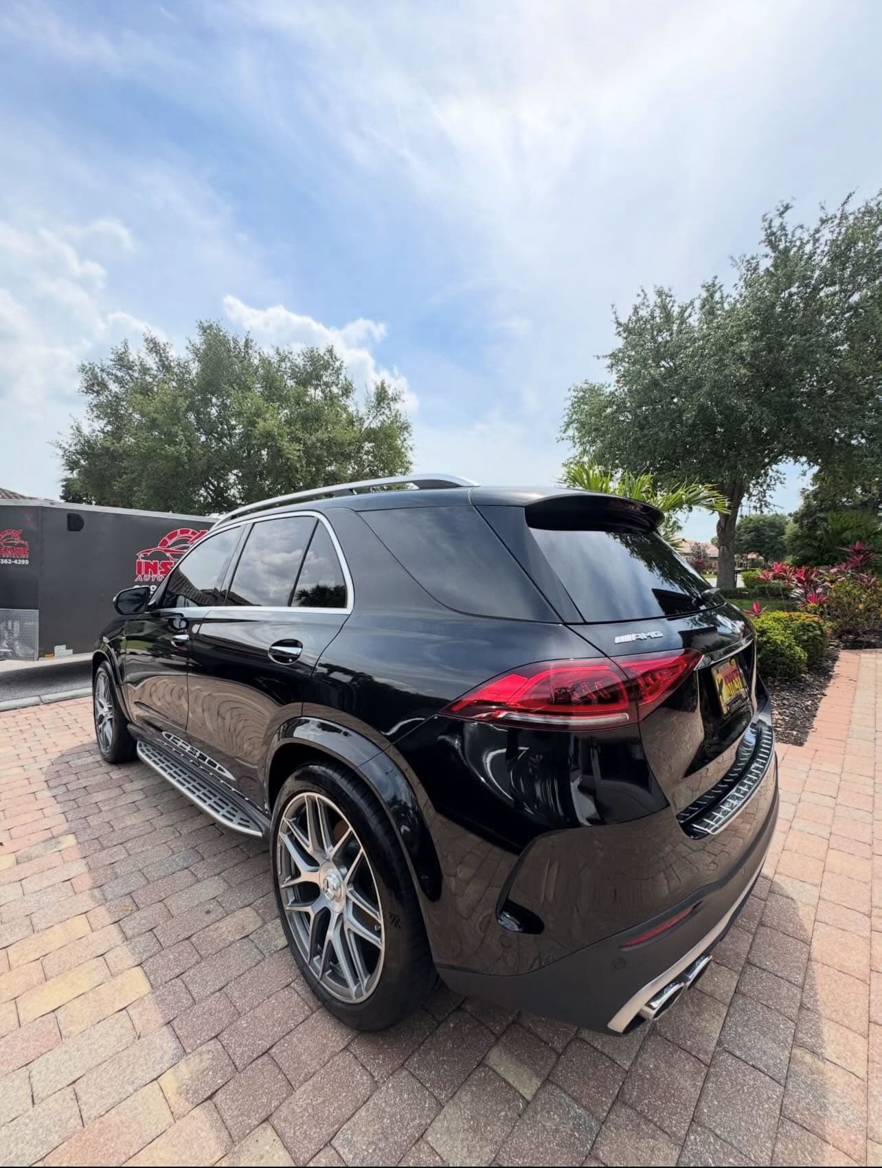 Black Mercedes GLE AMG after detail
