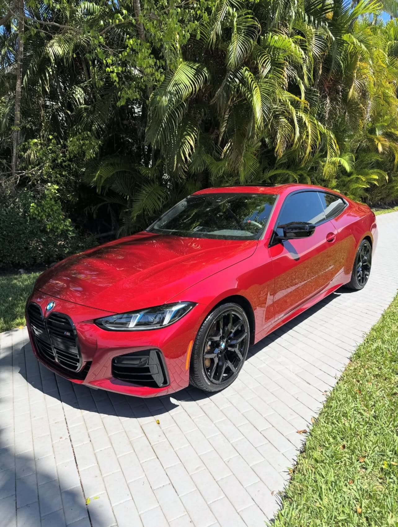 Red BMW 4 Series after detail