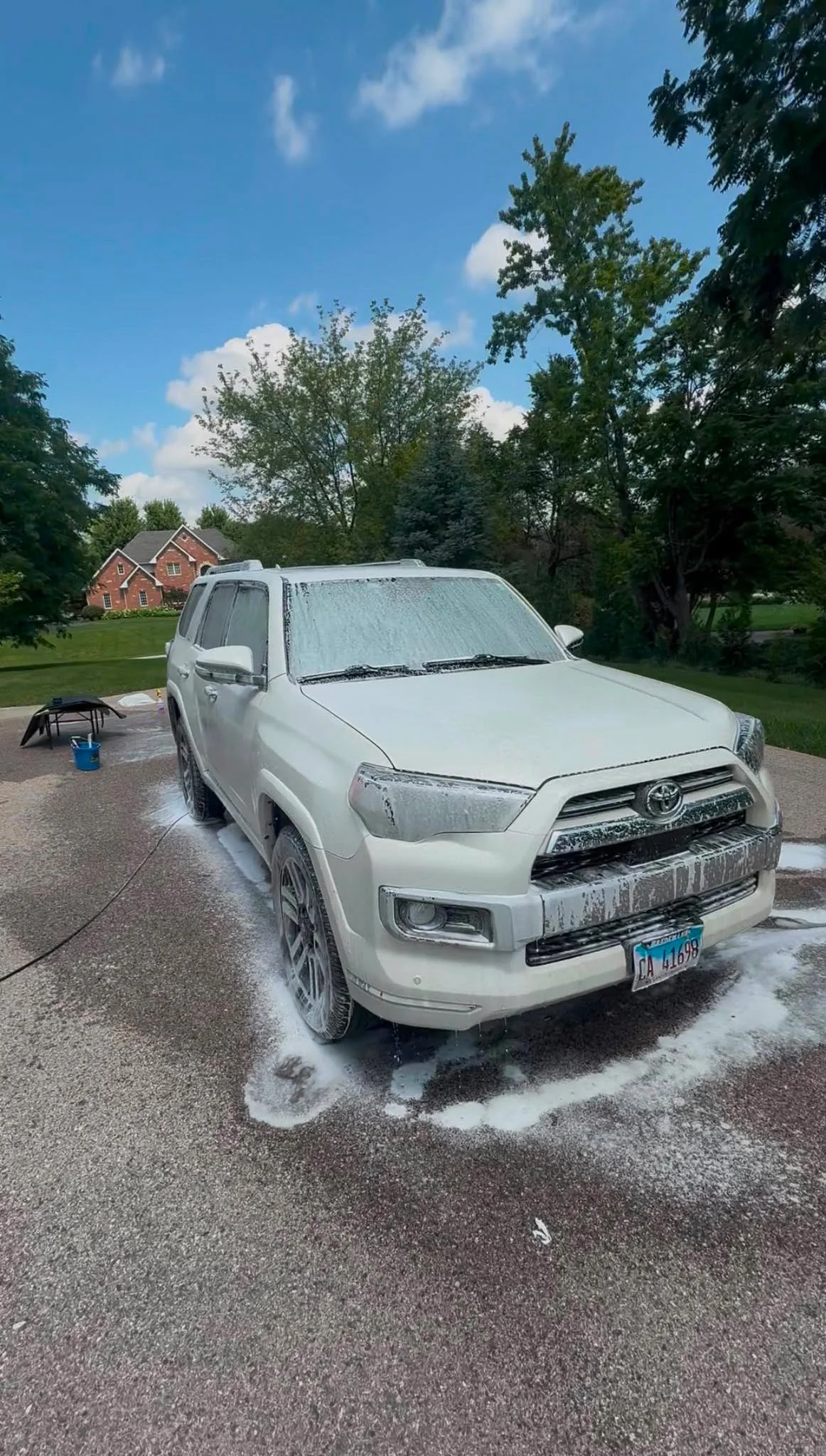 Toyota SUV receiving a detailed wash